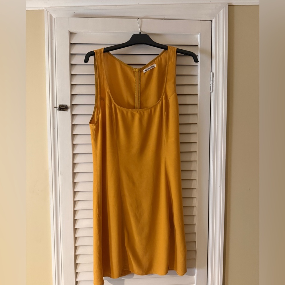 Reformation Mustard Yellow Dress
